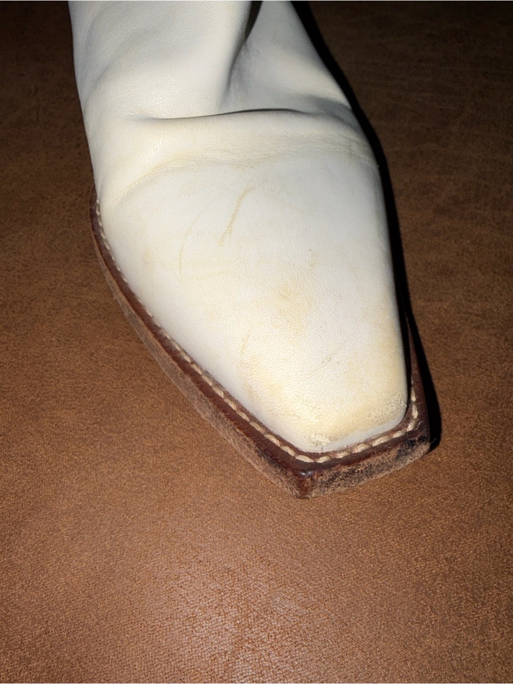 Free People We The Free Wesley White/boneLeather Ankle Boots Size 39 / 9 - Picture 13 of 16